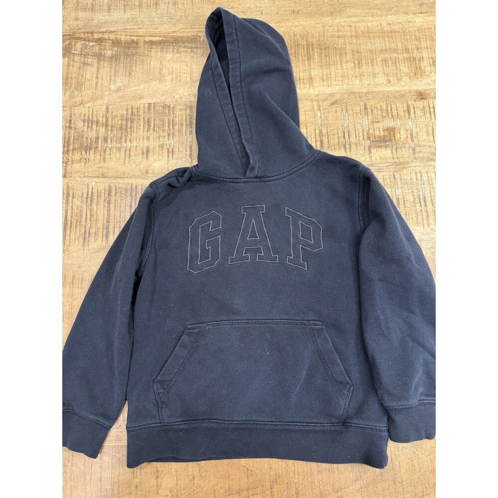 GAP‎ Kids Black Cotton Logo Hoodie Size Small (6/7)